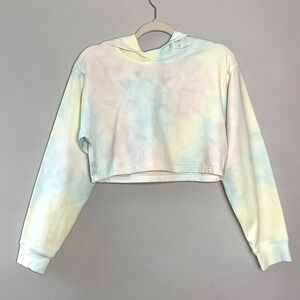 Lululemon All Yours Cropped Hoodie Sweatshirt Cotton Candy Tie Dye XL Athleisure